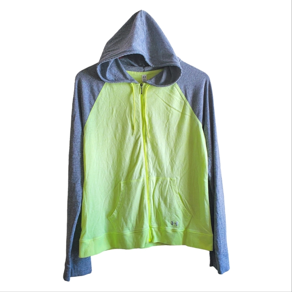 Under Armour Yellow Jacket with Hood Size L